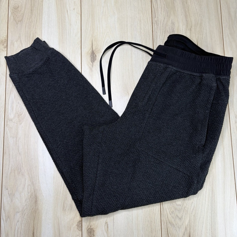 Lululemon Mens Charcoal Gray At Ease Joggers Textured LM5642S Size Large